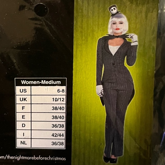 Amscan Lady Jack Skellington Costume Set - Picture 2 of 2